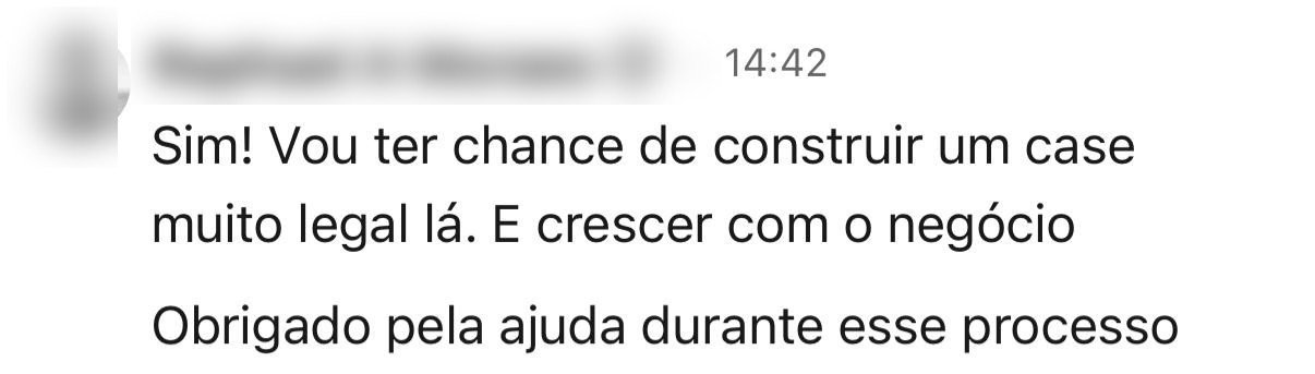 Agradecimento de aluno