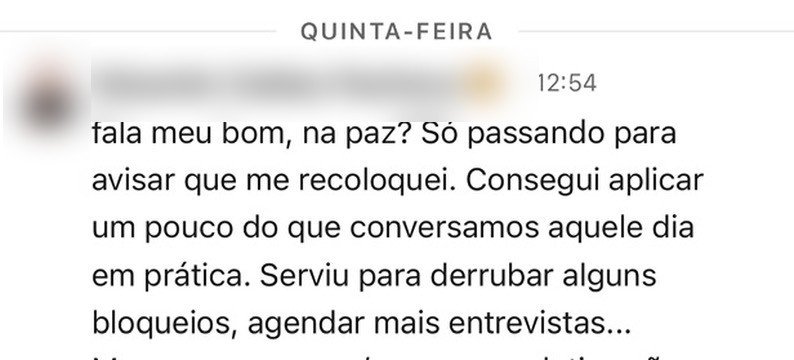 Aluno recolocado após aplicar o método