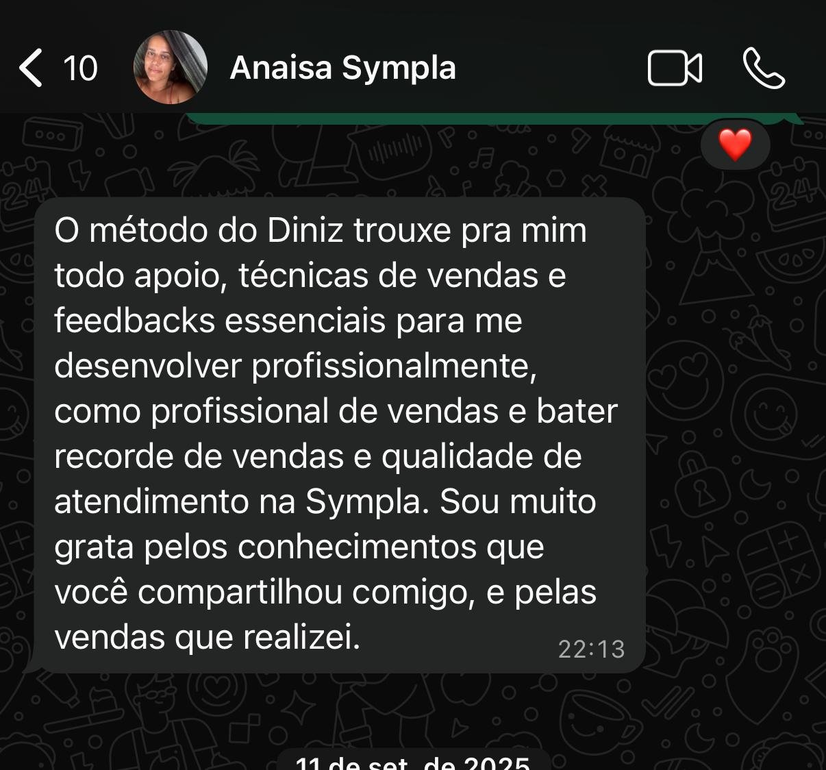 Depoimento da Anaisa, Sympla